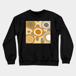 Groovy Flowers in Browns Crewneck Sweatshirt